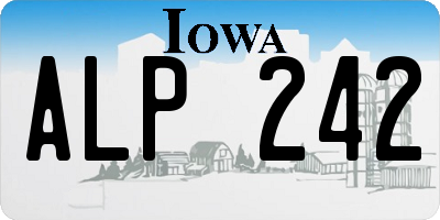 IA license plate ALP242