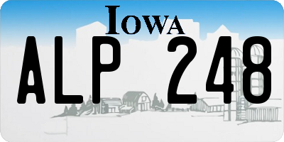 IA license plate ALP248