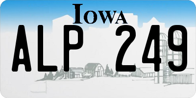 IA license plate ALP249