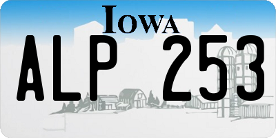 IA license plate ALP253