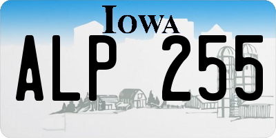 IA license plate ALP255