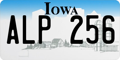 IA license plate ALP256