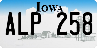 IA license plate ALP258