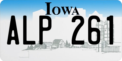 IA license plate ALP261
