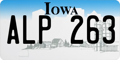 IA license plate ALP263