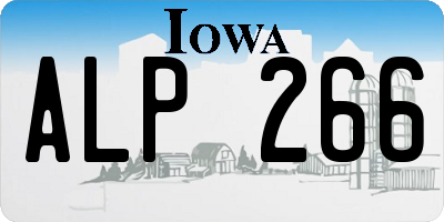 IA license plate ALP266