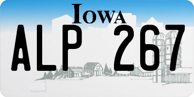 IA license plate ALP267
