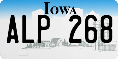 IA license plate ALP268