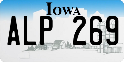 IA license plate ALP269