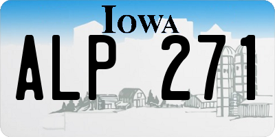 IA license plate ALP271