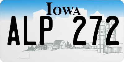 IA license plate ALP272