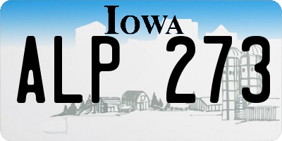 IA license plate ALP273