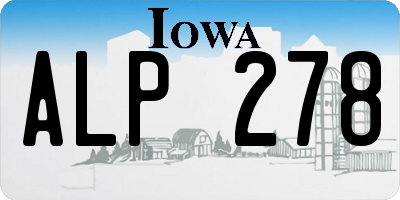 IA license plate ALP278