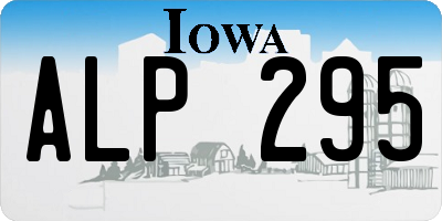 IA license plate ALP295