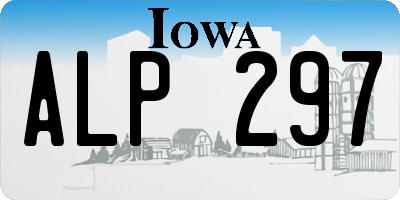 IA license plate ALP297