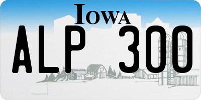 IA license plate ALP300