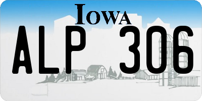 IA license plate ALP306
