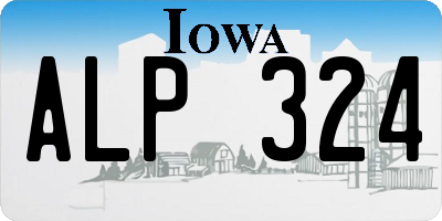 IA license plate ALP324