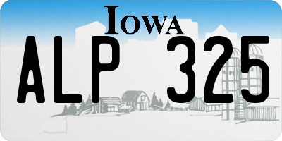 IA license plate ALP325