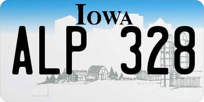 IA license plate ALP328