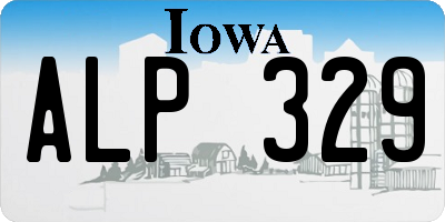 IA license plate ALP329