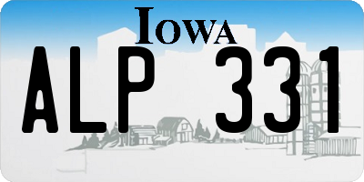 IA license plate ALP331