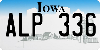 IA license plate ALP336