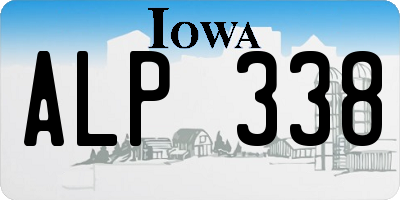 IA license plate ALP338