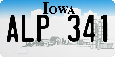 IA license plate ALP341