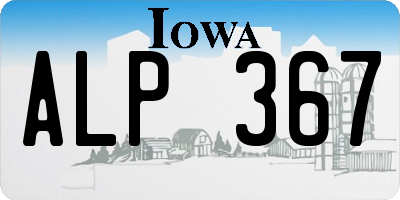 IA license plate ALP367