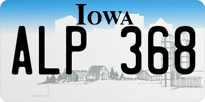 IA license plate ALP368