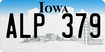 IA license plate ALP379