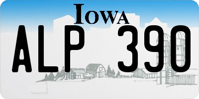 IA license plate ALP390