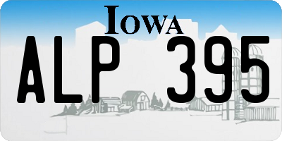 IA license plate ALP395