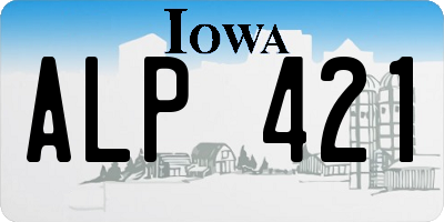 IA license plate ALP421