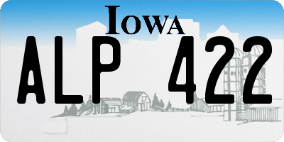 IA license plate ALP422