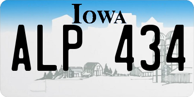 IA license plate ALP434
