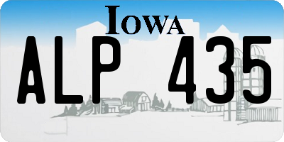 IA license plate ALP435