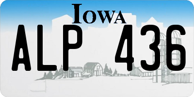 IA license plate ALP436