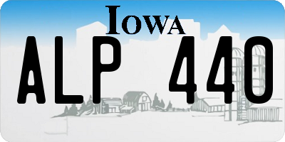 IA license plate ALP440