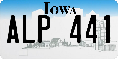 IA license plate ALP441