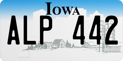 IA license plate ALP442