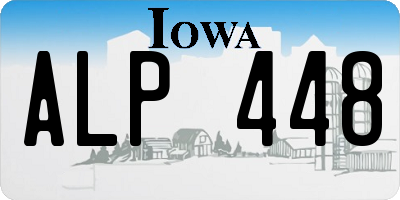 IA license plate ALP448