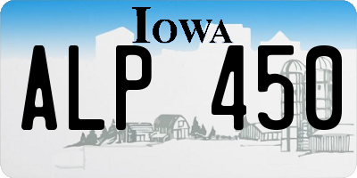IA license plate ALP450