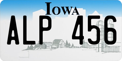 IA license plate ALP456