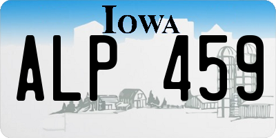 IA license plate ALP459