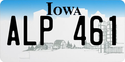 IA license plate ALP461