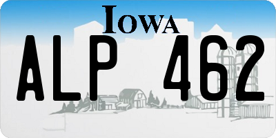 IA license plate ALP462