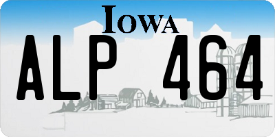 IA license plate ALP464