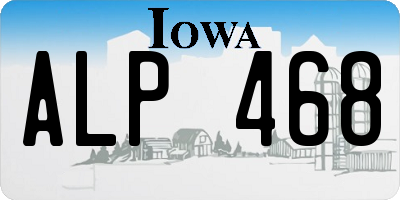 IA license plate ALP468